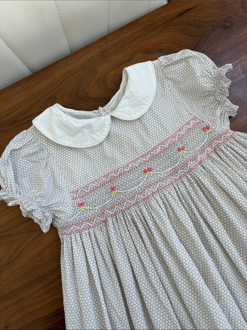 The Proper Peony Smocked Embroidered Dress Size 4T - Picture 5 of 7